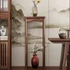 High-End Solid Wood Flower Stand Chinese-Style Indoor Plant Holder Elegant Living Room Display Rack Decorative Organizer