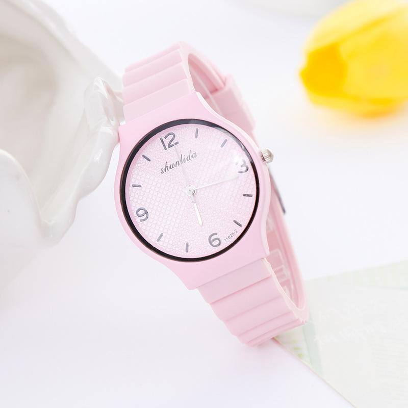 Candy Color Silicone Tape Women'S Watch Small Fresh And Fashionable Student Quartz Watch Women