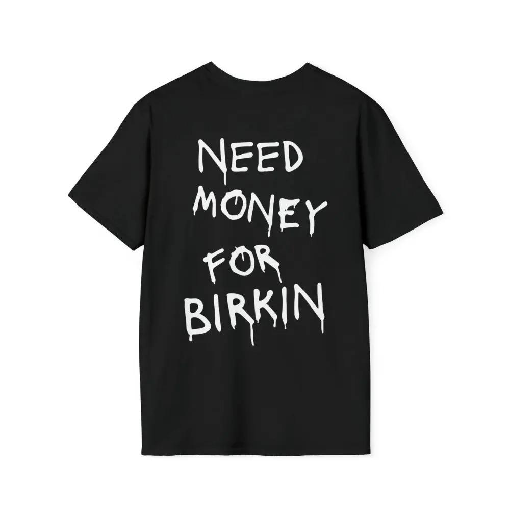 GUOYAN TOP Zomer Katoenen T-shirt Geld Nodig Letter Grappig T-shirt, Heren T-shirt Nieuwe Mode Harajuku Korte Mouwen T-shirt Grote Maten 2XL