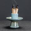 1pc Ceramic Candlestick & Incense Holder Morandi Color Perfect for Sage Palo Santo Stick Ramadan Decoration (Without Incense)