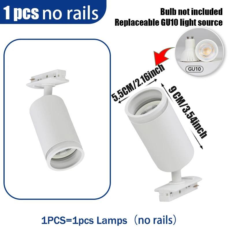 LED Track Light Clothing Store GU10 Focus Rail Spot DIY Bulb Design Fixture Shop Home Kitchen Track Lamp Source lane Spotlight