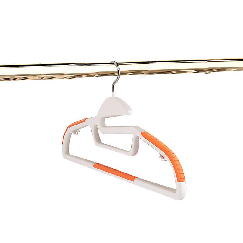 1PC Coat Hanger Clothing Store Household Traceless Coat Hanger Household Flocking Plastic Non-slip Hanger Velvet Magic Hanger