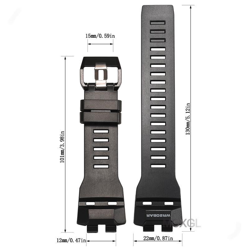 GBD100 Ersatzarmband Geeignet für Casio GBD-100 GBD-100-1/1A7/100SM-4/2A Herren Sport Wasserdichtes Armband Gummi-Uhrenarmband
