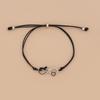 Women Bracelet Oil-dropping Handmade Braided Adjustable Soft Love Heart Black Cat Charm Rope String