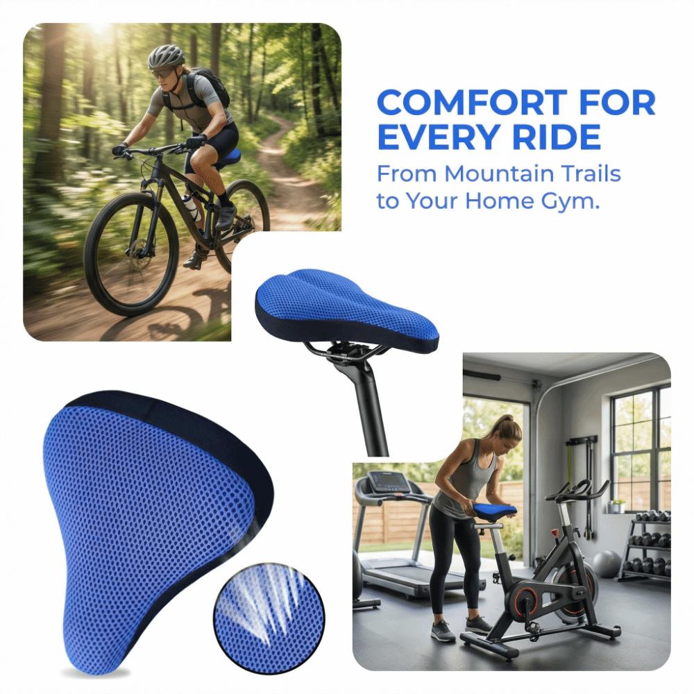 4PCS 3D Fabric Bike Seat Cover Breathable Mesh Cycling Seat Cushion Cover  Riding Equipment