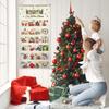 Fabric Christmas Advent Bag with Pockets 24 Days Storage Pouch Countdown Calendar Hangable Bags for Home Office Party Decor