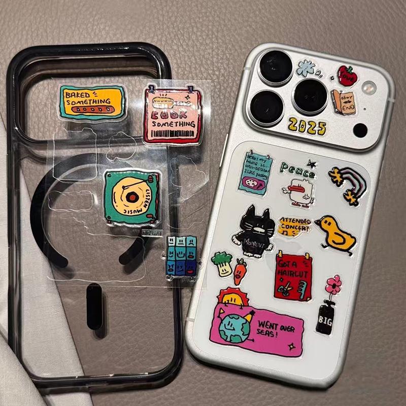 Ins Relief Sticker 3D Jelly Stickers Decorative Kawaii Stickers Diy Sticker for Phone Cade Scrapbook Waterproof Decals