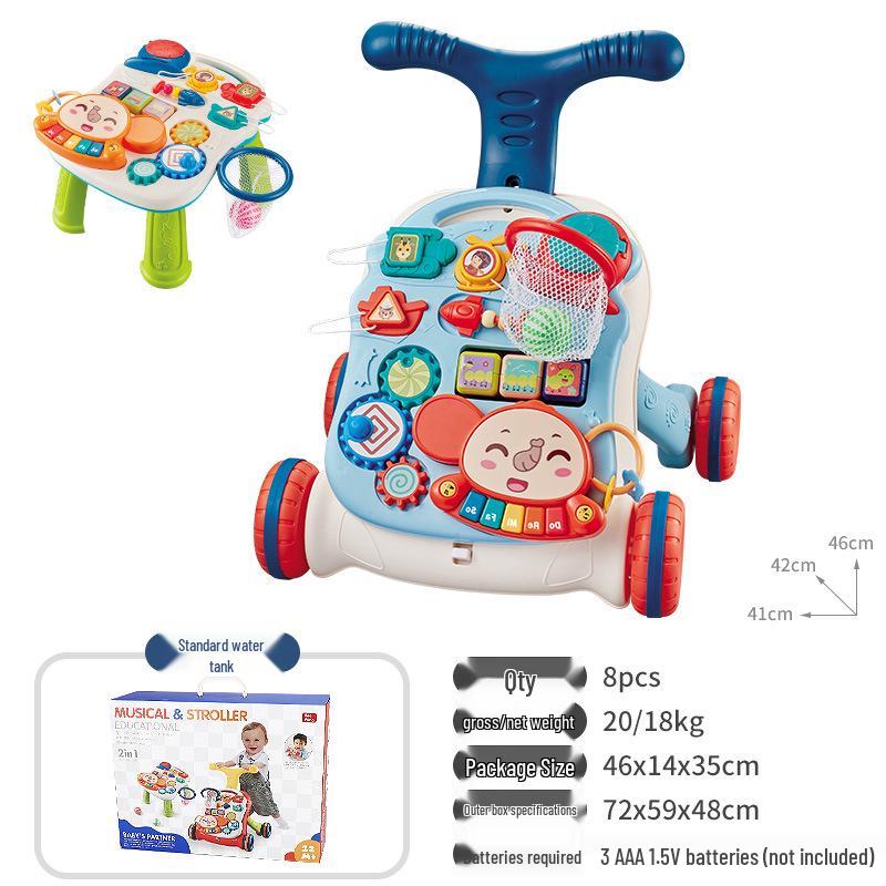 

Интерактивная игрушка-ходунки для малышей с музыкой, 6-18 месяцев, конструкция против опрокидывания