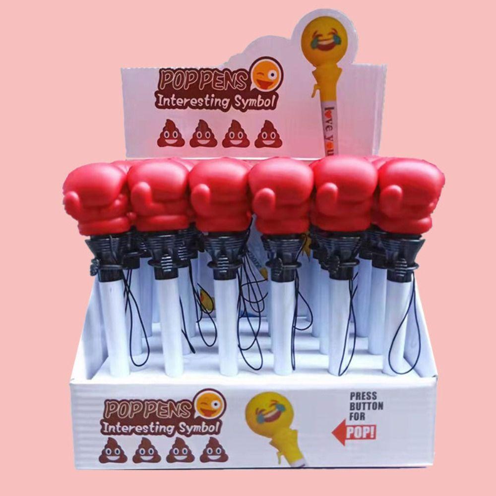 Blue Ink School Supplies Ballpoint Pen Siging Writing Pen Bounce Boxing Pen Fist Neutral Gel Pen