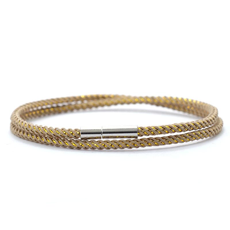 

Simple Style Rope Bracelet Unisex Stainless Steel Braslet Lucky Red Braclet Gift For Lovers Fabric Brazalete Pulsera Joias S 18.5cm 7.3Inch хаки