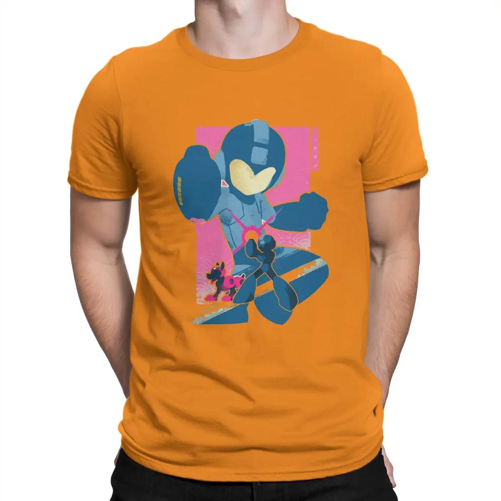 Fashion Companion And Mega T-Shirts Men Crew Neck Cotton T Shirts Megamans Short Sleeve Tees Birthday Present Clothes