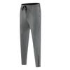 Men's Quick-Dry Casual Running Pants with Zippered Ankles and Drawstring