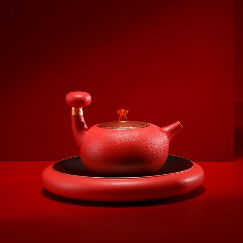 Edenus Chinese Red Ceramic Tea Set