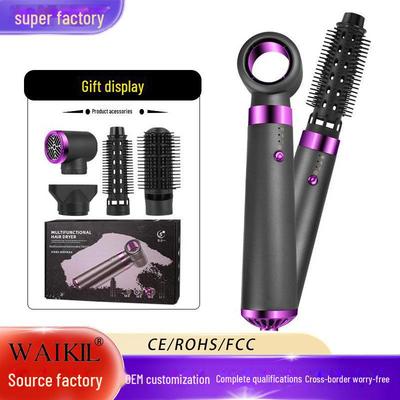 5-in-1 Hot Air Comb: Hair Straightener, Automatic Curling Iron & Large Curling Tool