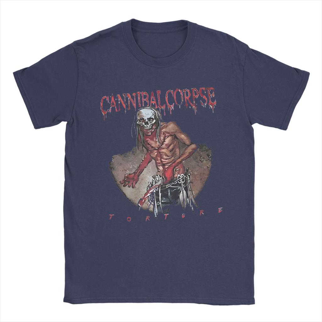 Men TShirt Cannibal Corpse Torture Vintage Cotton Tee Shirt Short Sleeve T Shirts Round Neck Tops Plus Size