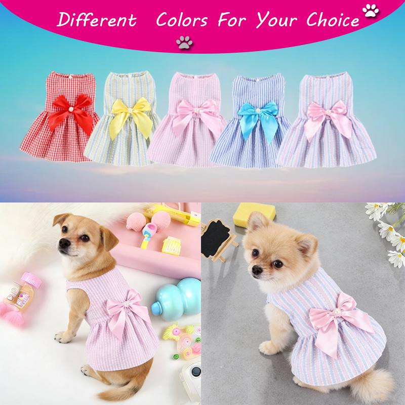 1pc Pet Supplies Small Dog Flower Princess Dress Kitty Teddy  Pet Clothes Cute Dog Skirt Summer Thin Pet Accessories