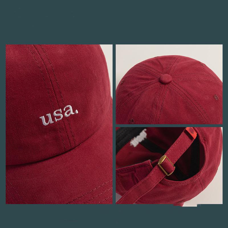 High quality Hat for Men and Women Embroidered Soft Top Baseball Cap Korean Version Versatile Street Student Couple Baseball Cap Showing Small Face