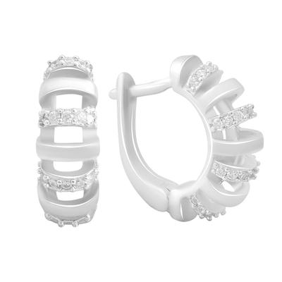 Silver Earrings with Cubic Zirkonia (2193395)