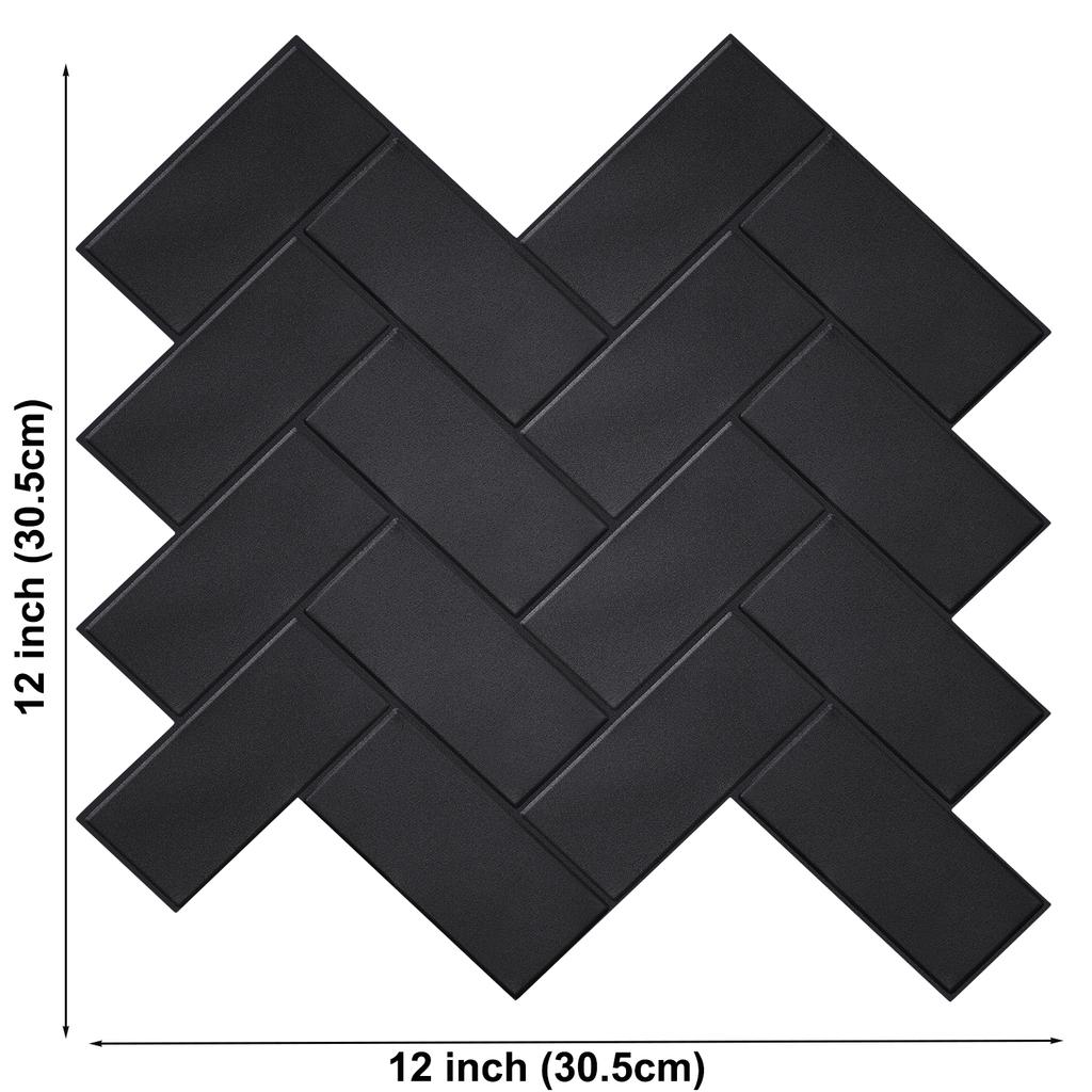 10 Sheets Peel And Stick Backsplash Tiles Herringbone Decorative Wall Sticker Self Adhesive Wallpaper For Kitchen Bathroom