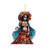 Halloween Car Pendant Skeleton Bride Rearview Mirror Ornament Car Interior Decor Gothic Style Auto Accessories