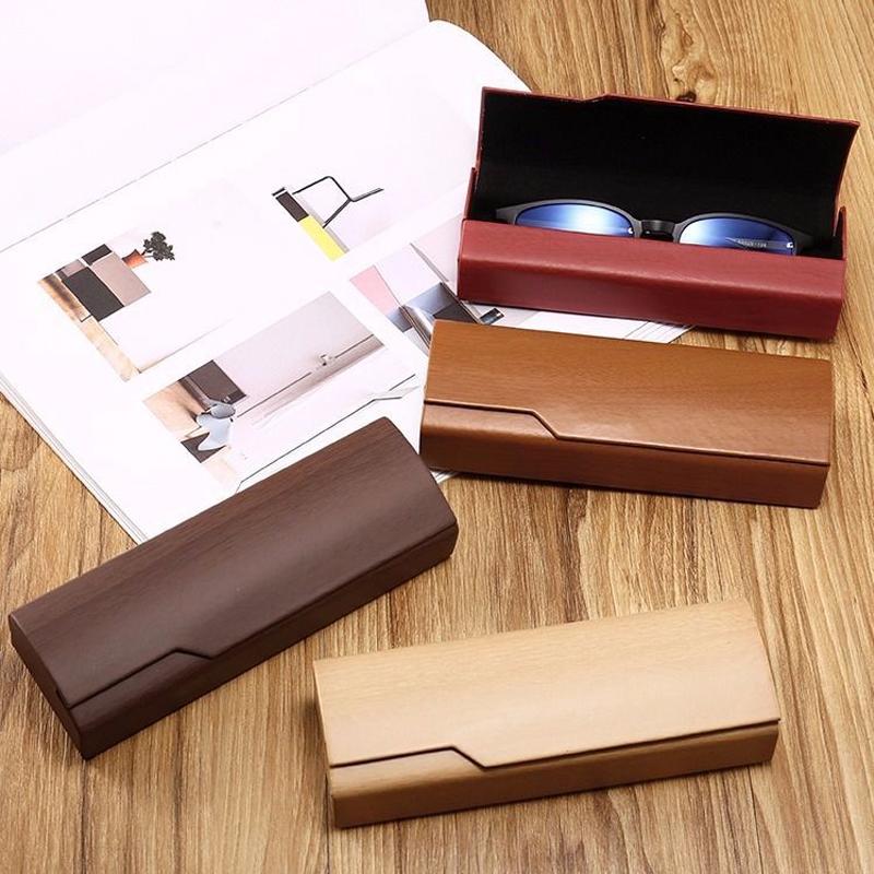 Business Fashion Myopic Eyeglasses Case Leather Square Case Eyeglasses Case Skin Personality Eyeglasses Case
