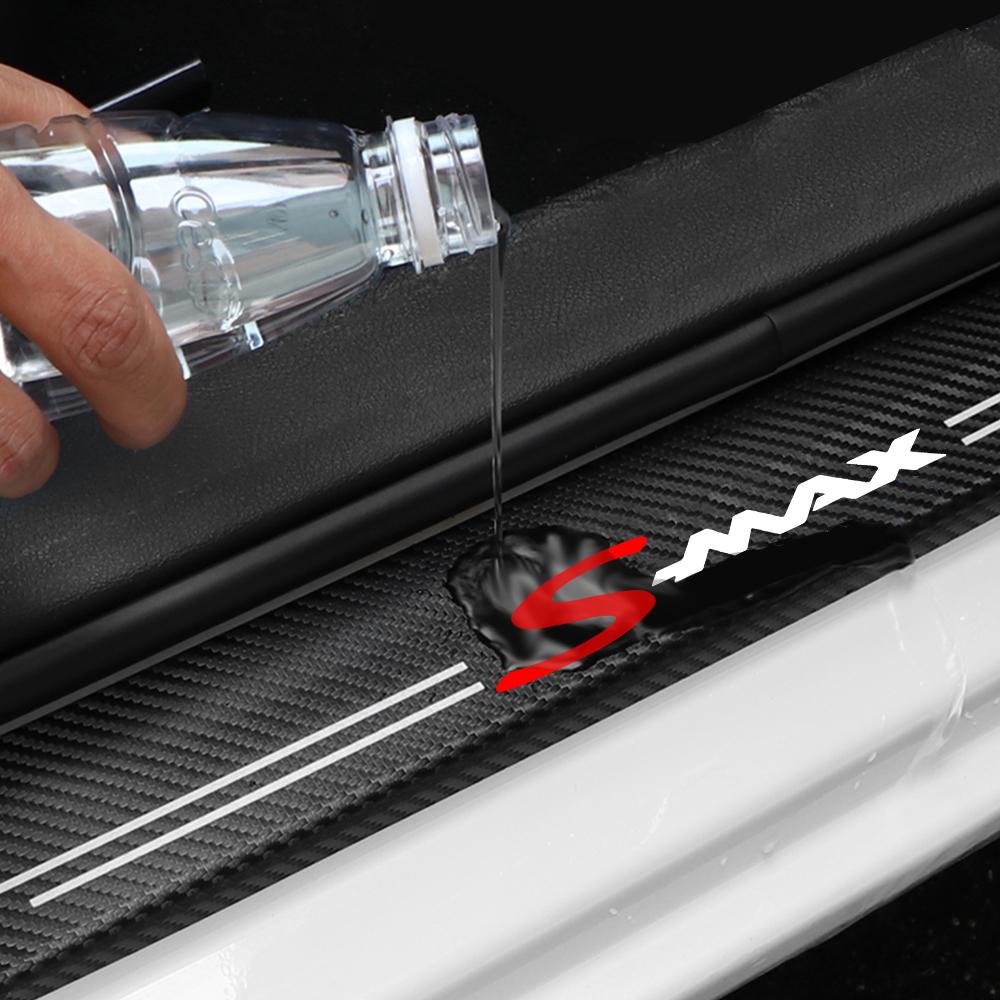 Naklejki samochodowe listwa dekoracyjna z włókna węglowego próg drzwi samochodu dla Ford SMAX Auto