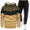 Sports Hoodie Set Men's 3-color Hooded Sweatshirt Suit Sweatpants Light Panel