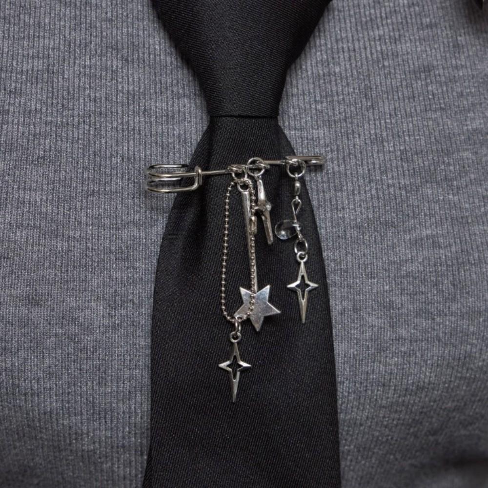 Rhinestone Beaded Bag Pins Bag Charm Beaded Brooch Fashion Outfit Star Brooch Clip Shirt Collar