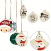 10PCS Unfinished Predrilled Wood Slices, Round Blank Discs With Natural Twine, For DIY Crafts, Christmas Party Decorations