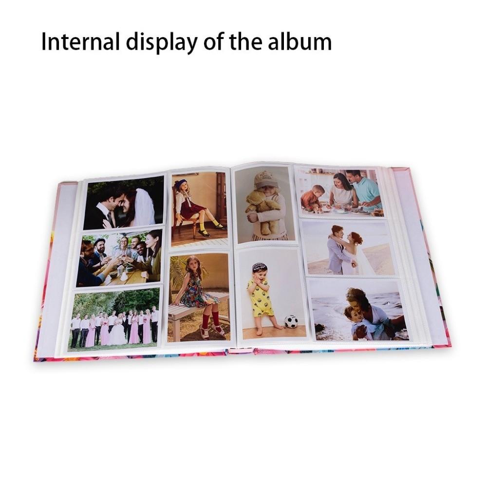 Photo Book 6 Inch 500 Pockets Photo Album Laminated Insert Pocket Scrapbook Album Large Capacity Photo Storage Family Memory