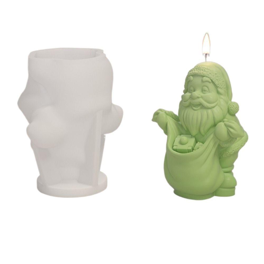 Elk Christmas Candle Mold Christmas Tree Plaster Mold Candle Making Tools  Festival Decorations