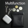 Pu Leather Coin Purse Women Men Small Mini Short Wallet Bag Key Earbuds Holder