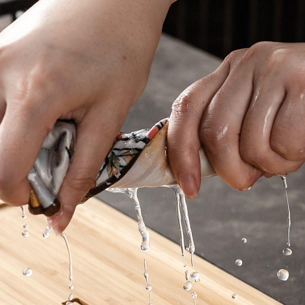 Thickened Chinese Painted Tea Towel Table Mat Tea Napkin Tea Art Tea Cloth  Cleaning Tool