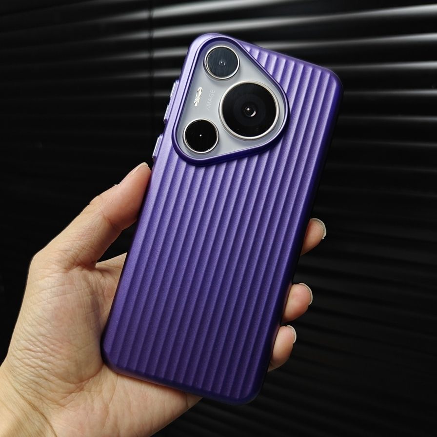 Stylish Business Luggage Case For HUAWEI Pura 70 Ultra 70 pro Plus Luxury Plating Wave Transparent Hard PC Back Cover Fundas