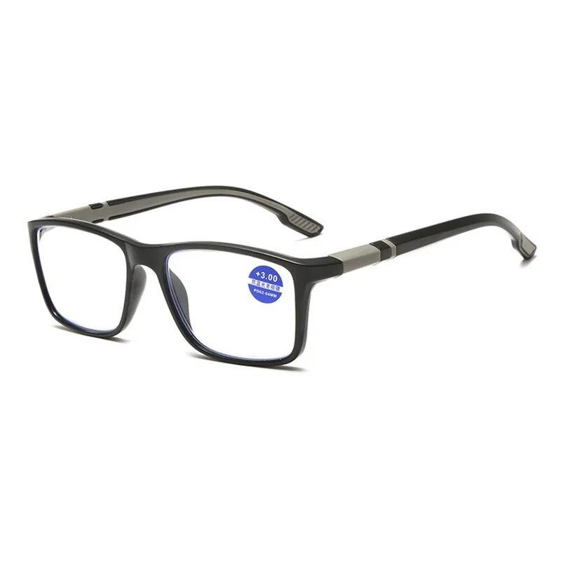 Anti Blue Light Reading Glasses Ultra-Light HD Presbyopic Classic Black Rectangular Glasses Men Women Reading Glasses