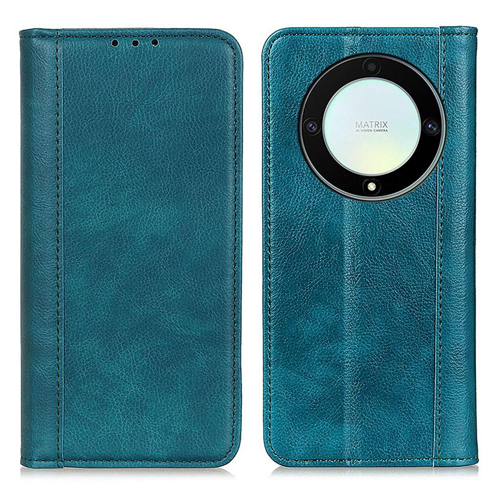 For Honor X9a/X40/Magic5 Lite 5G Litchi Texture Split Leather Phone Case Shockproof Wallet Cover with Stand