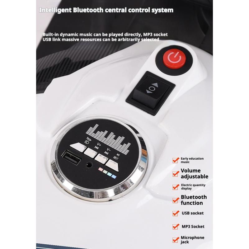 Çocuk Elektrikli Motosiklet Çift Sürücülü Çocuk Arabası Uzaktan Kumandalı Bluetooth Müzik LED Işık, Erken çocukluk eğitimi fonksiyonu