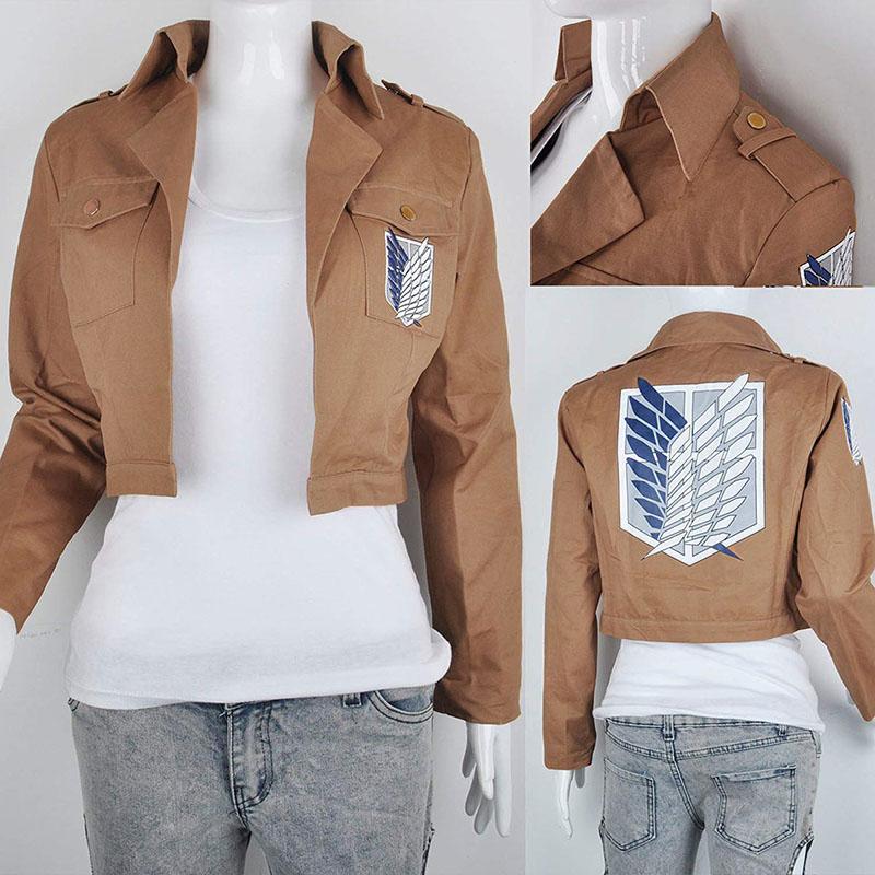 On Titan Attack Shingeki No Kyojin Scouting Cosplay Coat Jacket Eren Jage