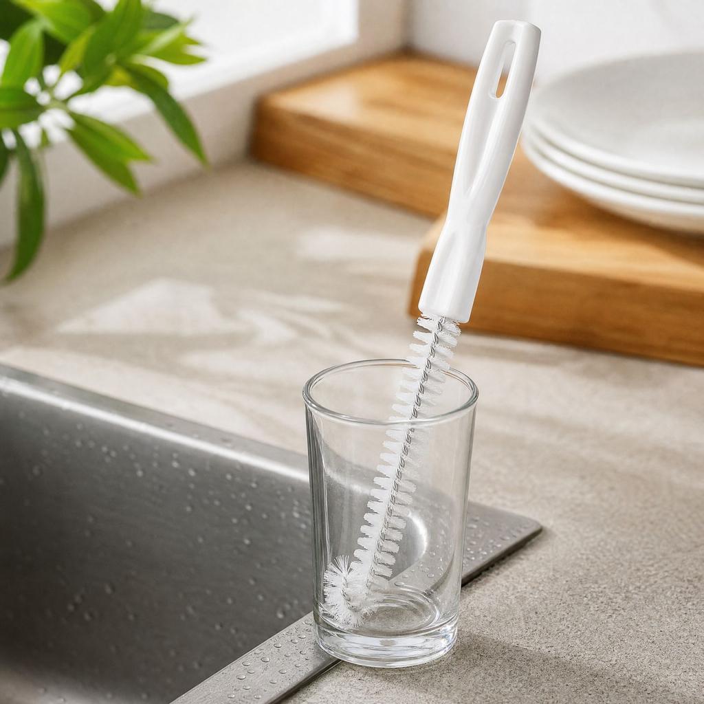 L-Shaped Cup Cleaning Brush, Hangable Multi-Purpose Scrub Brush for Washing Cups