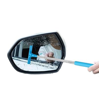 Retractable Car Rearview Mirror Wiper Stainless Steel Portable Window Cleaning Brush Handheld Auto Glass Mist Cleaner