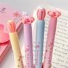 4pcs Sakura Gel Ink Pens Set Cherry Blossom Flower Print 0.5mm Ballpoint Black Color Ink Quick Dry Smooth Writing