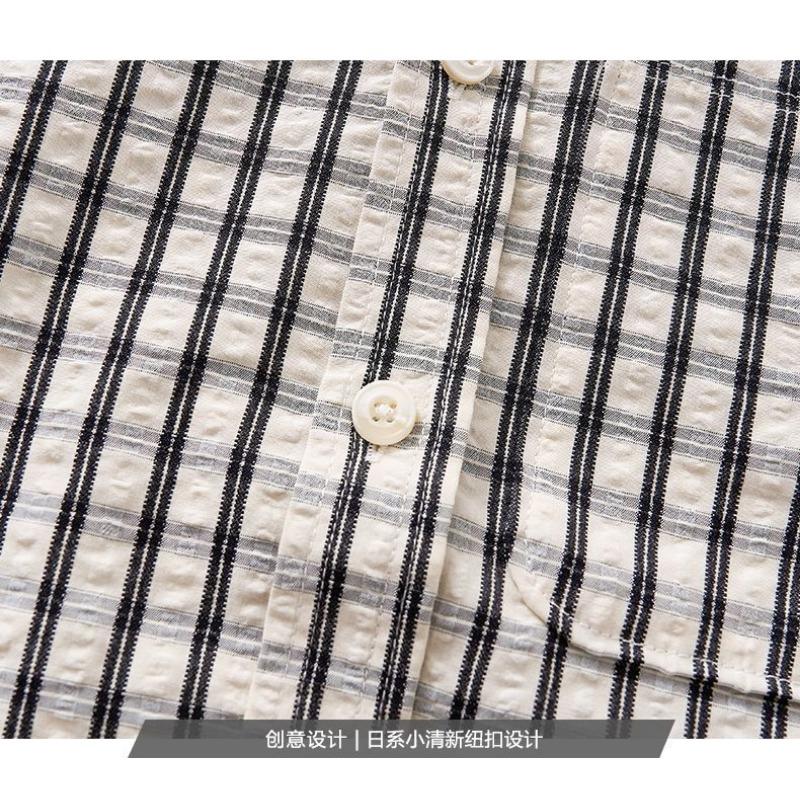 Heren Ruitjes Korte Mouw Nep Twee Delig Shirt Retro Casual Dagelijks Topje