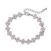 Colorful CZ Stone Copper Bracelet And Necklace Set With Lobster Clasp Adjustable Minimalist Romantic Jewelry