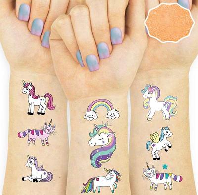 Party Propz Unicorn Theme Tattoo Sticker - Set of 10 Sheets, Tattoo Sticker for Kids | Unicorn Cute Stickers | Rainbow Stickers for Kids | Unicor