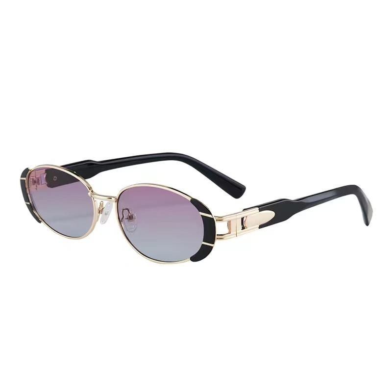 

European American Style Sun Glasses For Women Vintage Style Oval Shaped Shape Sun Glasses for For Women Driving Travelling Man Sunglass