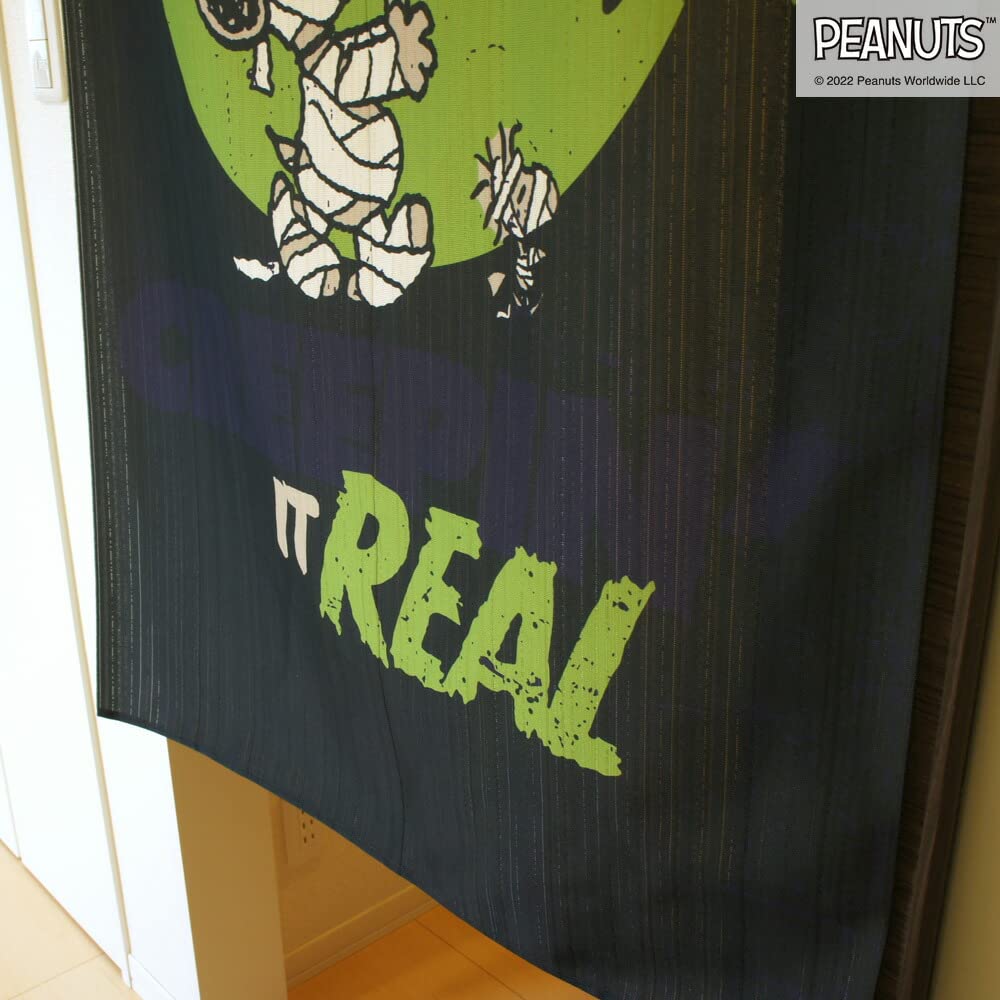 Noren Kobo Noren Stylish Snoopy Tapestry with 85cm Wide x 150cm Room Privacy PEANUTS IT 98012 Curtain, Poster, Long, Divider, Screen, Halloween,