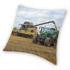 Modern Day Harvest Square Pillowcase Polyester Linen Velvet Printed Zip Decorative Throw Pillow Case Car Cushion Case