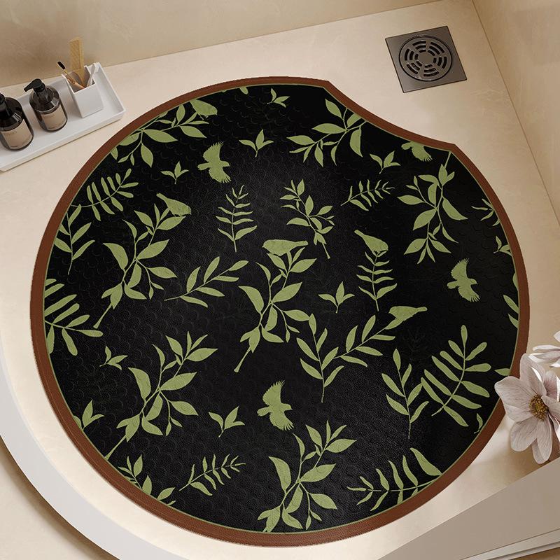 

Коврик для ванной комнаты с противоскользящим покрытием, коврик для ног с защитой от падений для детской ванной, коврик для душа с веерообразным присоской, круглый ковер Round notch 55 * 55cm