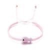 Pulsera trenzada de cerámica con pez koi de la suerte para mujer, multicolor, animal lindo, hecha a mano, ajustable, joyería de amistad