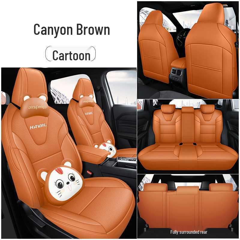 Universal Perforated Leather Car Seat Cushions for Haval H6L, All-Season, Full Surround, Fits 26 Models